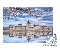 Parliament Building Jigsaw Puzzle 1000 Pieces Recycled Material Reflection Puzzles for Kids Ages 6 Years Up Educational Game Challenge Parent Child Toy 70x50cm/1000pcs