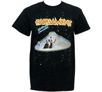 Parliament Mothership Connection George Clinton Unisex 100% Cotton Short-Sleeve T-Shirts Black XXXL