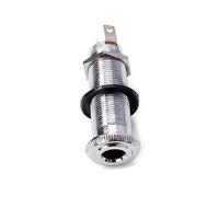 Parliky 1/4 Inch Silver Guitar Stereo Jack Socket Cylinder Output Jack Mono Input Endpin Plug for Electric Acoustic Guitar Bass Hardware