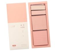 Parliky 1 Box Multi-function Portable Memo Pads in Pastel Pink Tearable Self-stick Note Tabs with Strong Adhesive for Office School Bible Study and To-do Lists