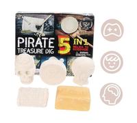 Parliky 1 Box Pirate Style Archaeology Digging Kit Educational Excavation Tool for DIY Puzzle Plaything Enhances Skills and Imagination Intellectual Development