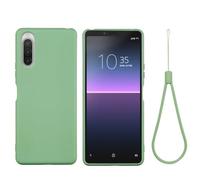 Parliky 10 II Phone Case Shockproof Scratch Resistant Liquid Silicone Cover Includes Lanyard for Family and Friends Light Green