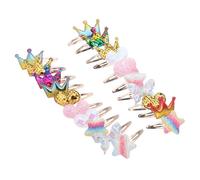 Parliky 10 Pairs Hair Barrettes with Gradient Color Changing Sequins Non-slip Snap Clips in Butterfly Crown Heart Shapes Sparkling Reversible Hair Accessories for Boy Girl and Little