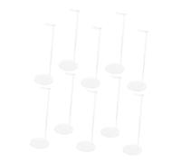 Parliky 10 Pcs Adjustable Transparent Doll Stands for Various and Poses Display Holders for Dolls Action Figures and Model Support Frames for Home Store and Exhibition Use