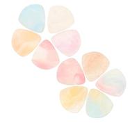 Parliky 10 Pcs Heart Shaped Guitar Picks with Gradient Resin Finish Thin Plectrums for Acoustic Guitar Ukulele Bass Banjo Players Unique Artistic Finger Picks for Expressive Performances