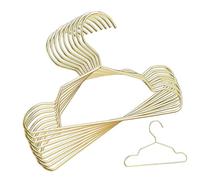 Parliky 10 Pcs Mini Metal Pet Apparel Hangers with Nonslip Design Steel Construction for Cats and Dogs Space Saving Closet Drying Rack Gold Medium