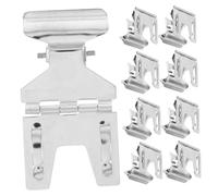 Parliky 10 Pcs Stainless Steel Price Tag Holder Clips Pop Advertising Display for Retail Stores Supermarkets Bakeries Metal Sign Stand