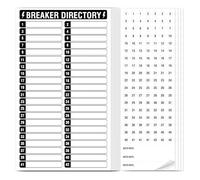 Parliky 10 Sets Breaker Box Labels, Write-On Circuit Breaker Stickers - Load Center Numbered Electrical Panel Decals for Consumer Units Effortless Organization