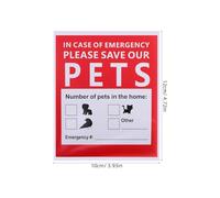 Parliky 10 Sheets Pet Emergency Alert Window Stickers Clear Rescue Door Decals for Fire Safety Informing Rescuers of Pets Inside Home Safety