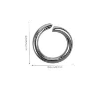 Parliky 100 pcs Stainless Steel Open Jump Rings Rectangle Iron Key for Jewelry Making Crafts Keychain Kits Shiny Electroplated Links