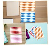 Parliky 100 Sheets Teardrop Adhesive Index Tabs for Planners and Journals Writable Copperplate Paper Stickers in Red Green Pink Multi-Purpose Decorative Decals for Scrapbooking and