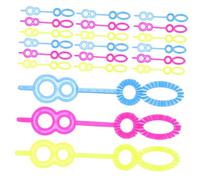 Parliky 100Pcs Bubble Wand Tool for Plastic Bubble Maker Sticks Outdoor for Teens Random Color Safe Ergonomic Design Random Color