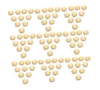 Parliky 100pcs Gold Round Dome Rivets Mushroom Shape Metal Nailhead Studs for DIY Leather Craft Clothes Bags Shoes Belts Decorative Parts