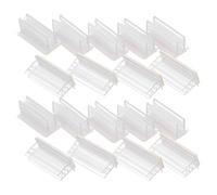 Parliky 100pcs Mini Self-adhesive Business Card Holder with Foam Base Plastic Desk Organizer for Office Restaurant Meeting and Event Tabletop Display