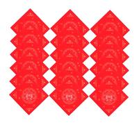 Parliky 100pcs Red Wax-Dyed Xuan Paper Handwritten Fu Character Chinese Spring Festival Couplets Chunlian Duilian Decorations Traditional Calligraphy Art for Year Doorway