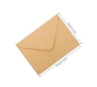 Parliky 100pcs Retro Kraft Paper Envelopes Brown V-Flap Water-Activated Seal Mail Envelopes for Invitations Greeting Cards Letters Bulk Pack for Home Office School