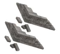 Parliky 100pcs Scale Authentic Simulation Bricks for DIY Micro Landscape Decor and Sand Table Architecture Fix Mini Blocks for Garden Dollhouse and Model Building