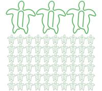Parliky 100Pcs Sea Turtle Shape Paper Clips, Strong Metal Mini Paper Fasteners, Cute Bookmark Clips for Office, School, and Document Organization