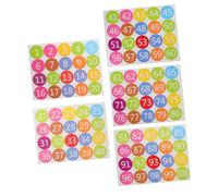 Parliky 100pcs Self-Adhesive Number Stickers Label Decals for Home Office Classroom Organizing Easy Peel Identification Labels for Sorting Storage and Numbering Systems