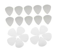 Parliky 100pcs Stainless Steel Bass Guitar Thumb Picks Smooth Edge Plectrums Metal Flat Picks for Rock Jazz Acoustic Electric Instrument Accessories