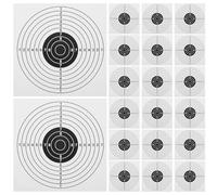 Parliky 100pcs Target Sheets Paper for Archery and Practice Tear-resistant Range Accessories with Clear Hit Visibility Lightweight Foldable White Targets for Shooting Training