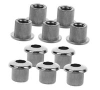 Parliky 10pcs 10mm Silver Guitar Tuner Washer Set with Epoxy Flower Nut Replacement Tuning Peg Gaskets for Acoustic and Folk Guitars Professional Small Tuner Spacers for Portable Accessories