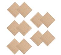 Parliky 10pcs 15cm Square Bamboo Craft Pieces for Wood Burning and DIY Handicrafts - Small Wooden Blanks for Painting, Carving, and Ornament Making in Arts and Crafts