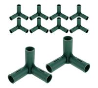 Parliky 10pcs 19mm Garden Greenhouse Frame Connectors, 3-Way Right Angle PVC Pipe Fittings, Plastic Universal Gardening Trellis Joints for Plant Stakes and Tent Frame Building