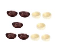 Parliky 10Pcs Artificial Bird Nest Mini Simulated Nests for Cold Dish Decoration Jute Woven Bird Ornaments for Table Setting and Garden Decor