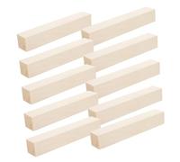 Parliky 10pcs Basswood Carving Blocks Softwood Craft Dowels for Whittling Wood Carving DIY Kit Solid Wood Rods for Beginners and Artists Creative Woodworking Projects