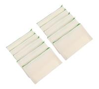 Parliky 10Pcs Canvas Pen Pouch with Zipper Design Multi-Function Blank Cosmetic and Pencil Case DIY Washable Lightweight Storage Bags for School Travel and Everyday Use Random Color