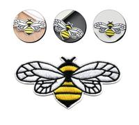 Parliky 10pcs Cartoon Bee Sewing Patches DIY Cloth Applique for Clothes Jeans Bags Jackets Decorative Embroidered Stickers for Repair and Decoration