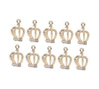 Parliky 10pcs Crown Design DIY Alloy Pendant Charms for Jewelry Making High Polish Smooth Surface Classic Adorable Crown Decoration Accessories for Handmade Crafts