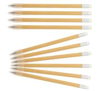 Parliky 10pcs Everlasting Inkless Writing and Drawing Pencils with Bamboo Wood Barrel for Students Artists School Office Use