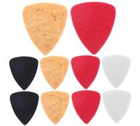 Parliky 10pcs Felt Guitar Picks Assorted Colors, Soft Felt Plectrums for Ukulele and Guitar, Sturdy Music Accessories for Acoustic and Electric Instruments
