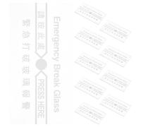 Parliky 10Pcs Fire Alarm Manual Station Glass Replacement, Heat Resistant Break Glass Cover for Emergency Call Point, Fire Alarm Switch Cover Replacement for Safety Use