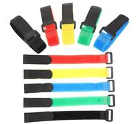 Parliky 10pcs Fishing Rod Straps Nylon Adjustable Pole Wraps 2x25cm Multi-Color Rod Fixing Holders for Fishing Supplies