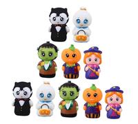 Parliky 10pcs Halloween Cartoon Finger Puppets for Parents Interactive Storytelling Made of Flexible PVC Fun Hand Puppets for Home School and Party Play