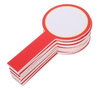Parliky 10pcs Handheld Whiteboard Scoreboards Red Single-sided Writable Dry Erase Boards for Judges Voting Scoring Practical Boards for Sports Events