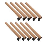 Parliky 10pcs Kraft Paper Mailing Tubes with Plastic End Caps Bulk Pack for Shipping Posters Artwork Documents Cardboard Craft Tubes for Art Supplies and Storage