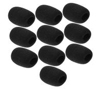 Parliky 10pcs Lapel Mic Covers Speech Teaching Conference Mic Sponge Covers Windscreen Microphone Protective Film Furry