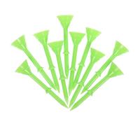 Parliky 10pcs Light Green Golf Tees Made of Sturdy Abs Plastic with Large Cup Design, Easy to Carry and Store, Golf Ball Holders for Practice and On-course Use