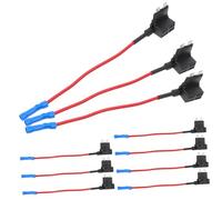 Parliky 10pcs Line Fuse Holder Tap Adapter Kit for Automotive Circuit Protection Standard Plug Socket Accessory with Cover Compatible with Fuses for Car Truck Rv Boat Wiring