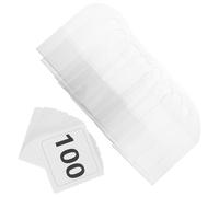 Parliky 10pcs Live Selling Number Tags for Clothes with Consecutive 01-100 Printed Cards on 200g Coated Paper, Blank Auction Number Paddles and Garment Hanger Labels for Retail and