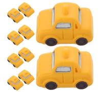 Parliky 10pcs Miniature Taxi Cars Set, Resin Micro Landscape Decoration for Fairy Garden, Dollhouse, Desktop and Terrarium Ornament