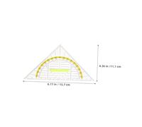 Parliky 10pcs Multifunctional Transparent Triangle Rulers with Handle Plastic Drafting Instruments for Geometry Right Angle Measurement School and Office Use Portable Safety Triangles Set