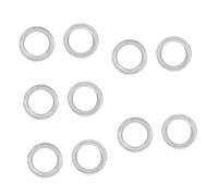 Parliky 10pcs Nickel Plated Brass Flute Pad Cup Sleeves Replacement for Flute Accessories