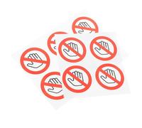 Parliky 10pcs No Touch Sign Stickers Self-adhesive Vinyl Safety Warning Labels for Dangerous Equipment Industrial and Construction Site Use Peel and Stick Decals