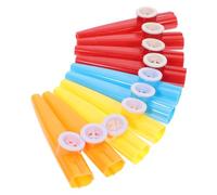 Parliky 10pcs Plastic Kazoos Multipack for Musical Performance, Easy to Play and Works with Other Instruments, Assorted Colours, Small Size Suitable for Children and Ages Random Color