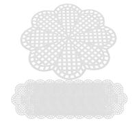 Parliky 10pcs Plastic Mesh Sheets for DIY Crafts, Portable Cross Stitch Knitting Sheets with Small Plum Blossom Pattern, Quilting and Embroidery Canvas for Needlepoint and Crochet Projects